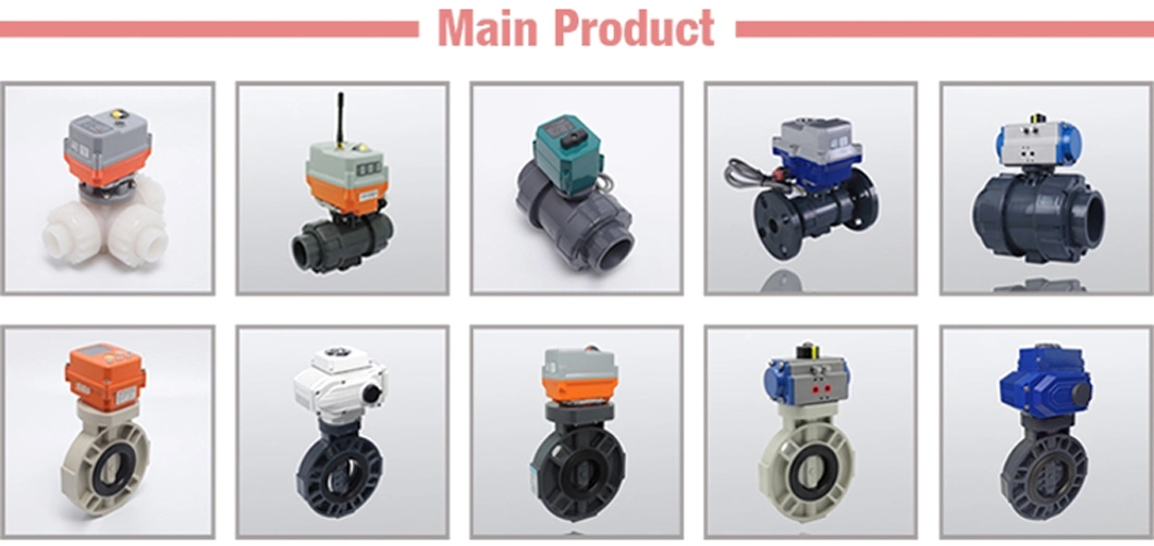 FPM on- off Electric Motor Operated UPVC Butterfly Valve