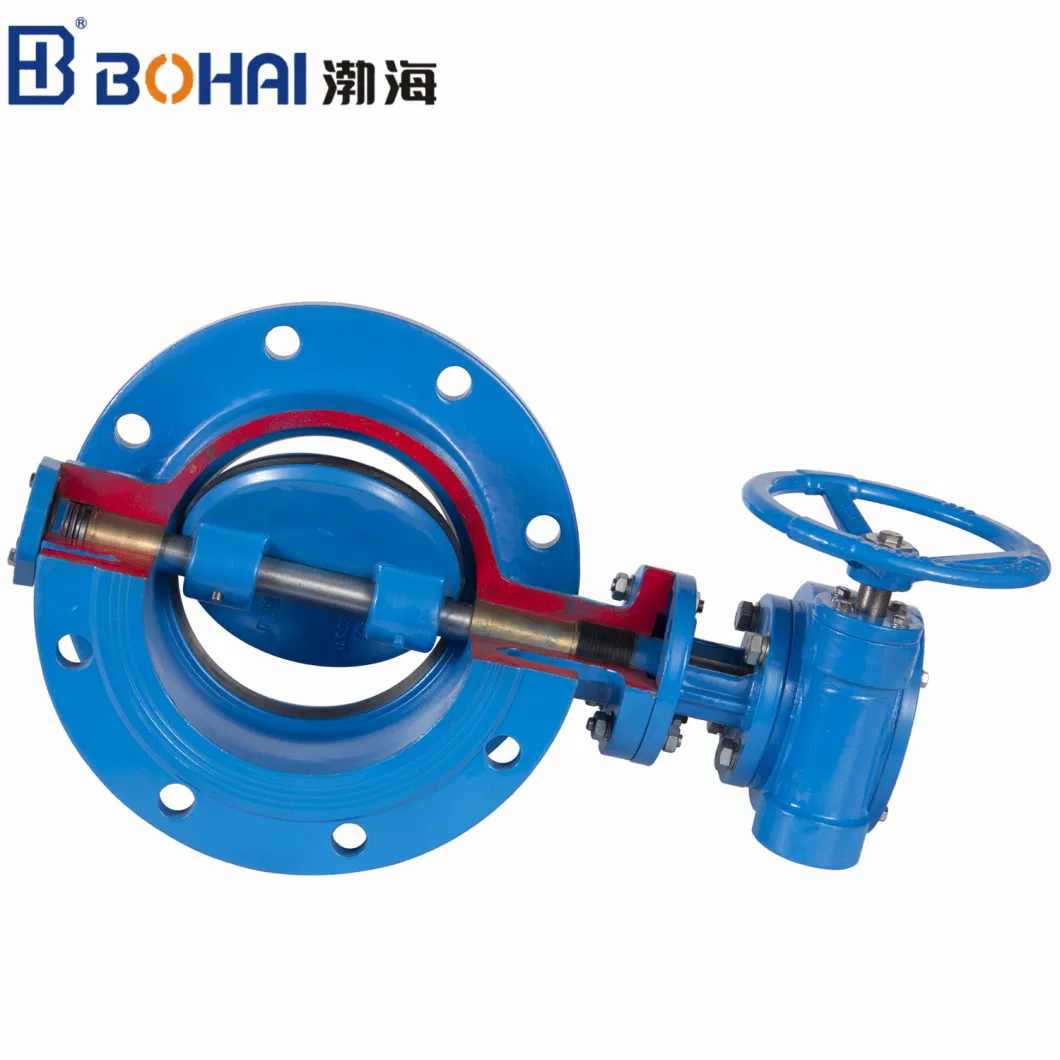 Ductile Iron EPDM Lined Wras Industrial Control Double Eccentric Flange Butterfly Valve